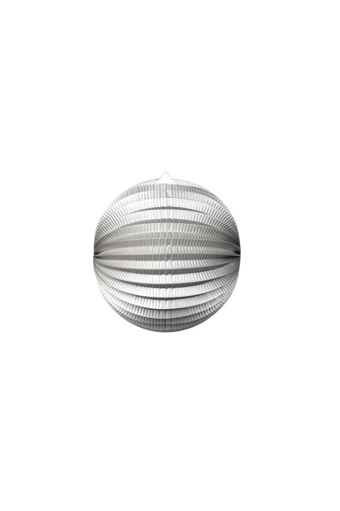 Lykt – Papir – Sølv Metallisk – 25 cm – Lamper og lykter til bryllup, Bryllupsdekorasjoner