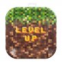 Papptallerkener - Pixel Level Up - 8-pakning - 23 cm Papptallerkener - Pixel Level Up - 8-pakning - 23 cm