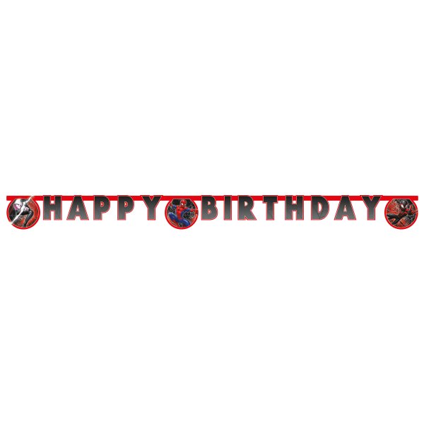 Girland - Gratulerer med dagen - Spider-Man Girland - Gratulerer med dagen - Spider-Man