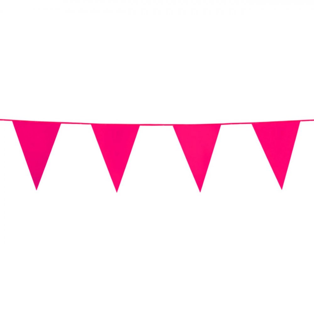 Vimpelgirlander rosa 10m – Vimpler, Hengende dekorasjoner