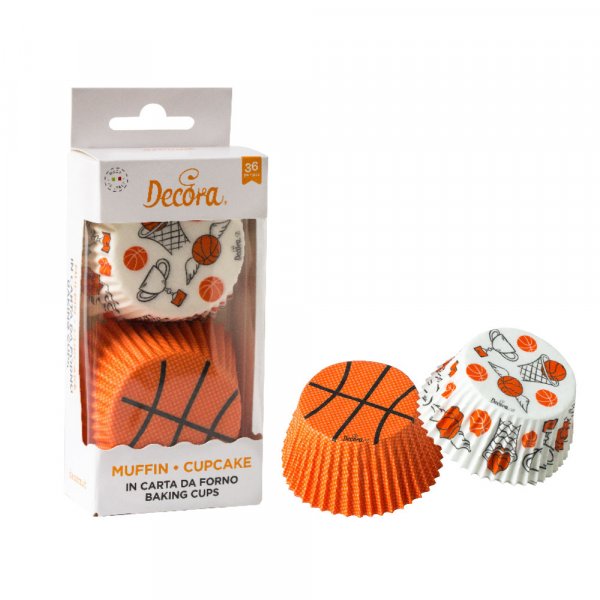 Cupcake-former - Basketball - 36-pakning Cupcake-former - Basketball - 36-pakning