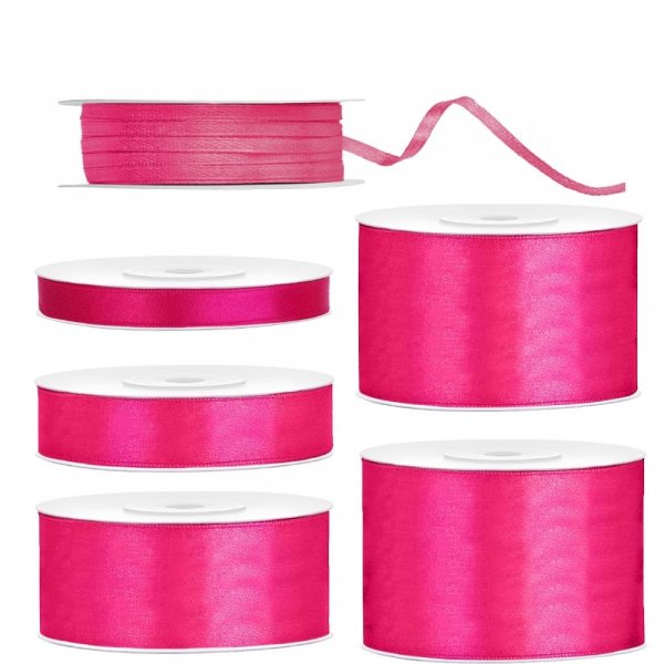 Satengb�nd - M�rk rosa - 25 meter