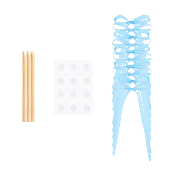 Kakepinner/Kaketopper - Rosetter - Lyseblå - 10-pakning Kakepinner/Kaketopper - Rosetter - Lyseblå - 10-pakning