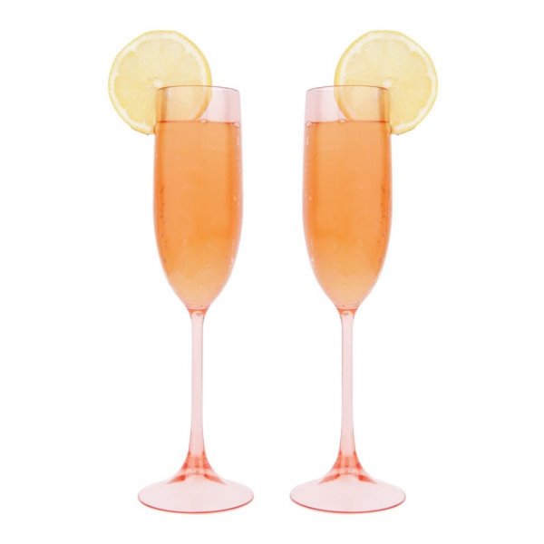 Champagneglass - Poolside - 2-pakning - Pudderrosa