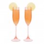 Champagneglass - Poolside - 2-pakning - Pudderrosa