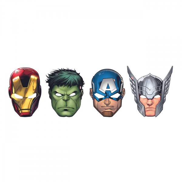 Ansiktsmasker - Avengers - 6-pakning