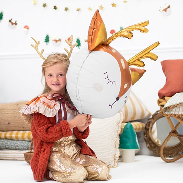 Folieballong - Hjorteansikt