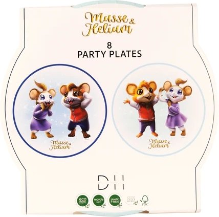 Papptallerken - Mikke Mus og Helium - Fest - 8-pakning Papptallerken - Mikke Mus og Helium - Fest - 8-pakning