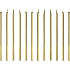 Lange kakelys - Gull - 12 stk