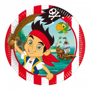 Papirtallerkener - Jake og piratene - 23 cm - 8-pakning Papirtallerkener - Jake og piratene - 23 cm - 8-pakning