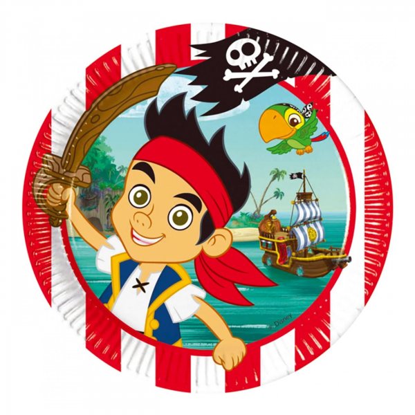 Papirtallerkener - Jake og piratene - 23 cm - 8-pakning Papirtallerkener - Jake og piratene - 23 cm - 8-pakning