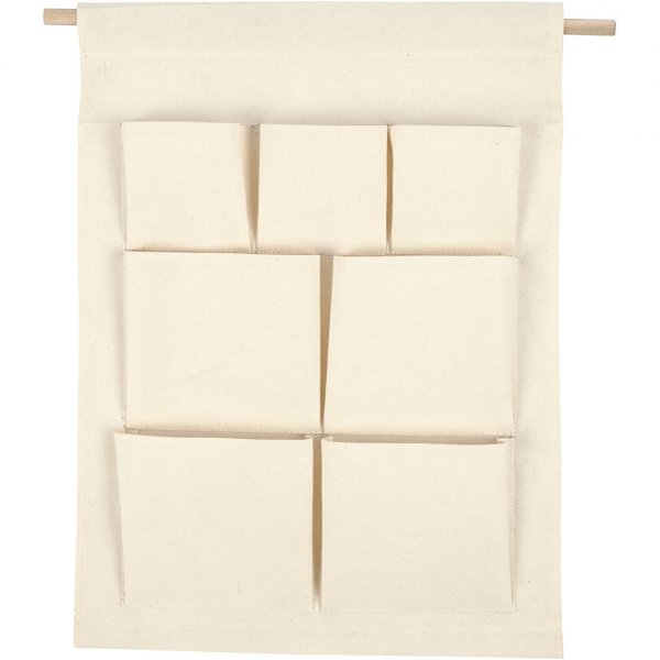 Adventskalender - Hengende med 7 lommer - Natur Adventskalender - Hengende med 7 lommer - Natur