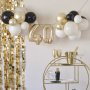 Ballonggirlang - 40 - Svart/Nude/Guld