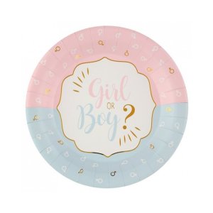 Babyshower, kj�nnsavsl�ring, papirtallerkener