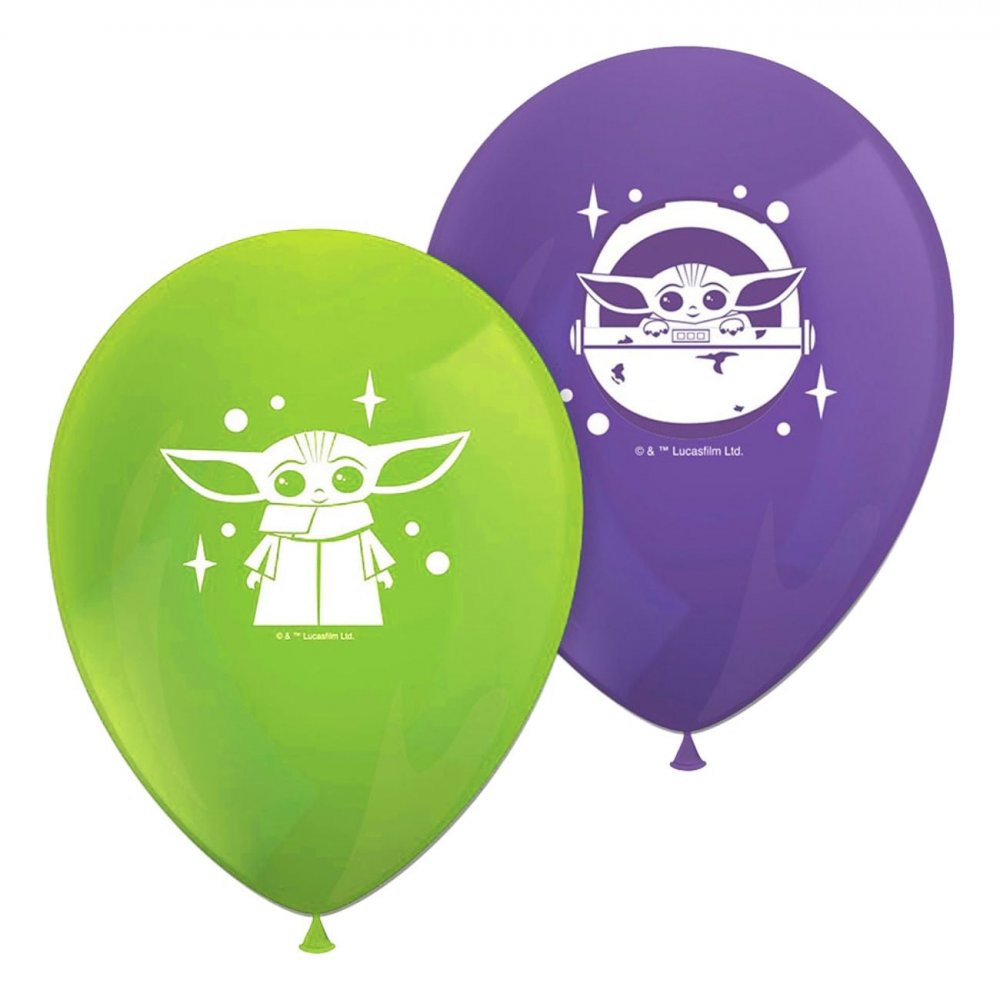 Ballonger – Star Wars The Mandalorian – 8-pakning – Ballonger med trykk, Ballonger
