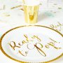 Papptallrikar - Ready to pop - Mint/Guld