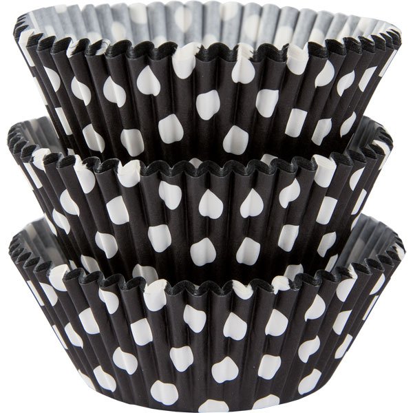 Muffinsformer - Dotted Black - 75 stk