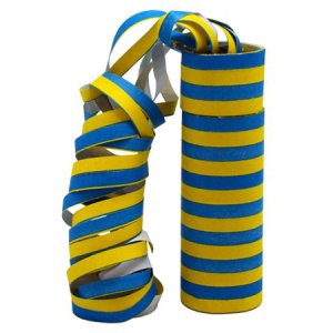 Streamere - 2-pakning - Blå/Gul Streamere - 2-pakning - Blå/Gul