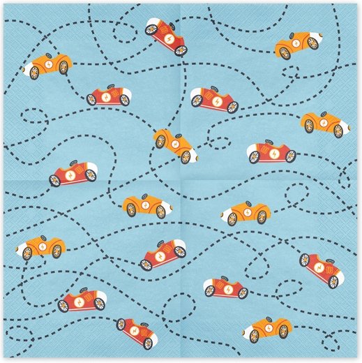 Servietter - Racing - 12-pakning