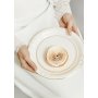 Papirtallerkener med ornamenter - Hvit - 23 cm