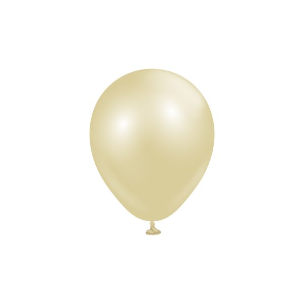 Miniballonger ensfargede - Premium 13 cm - Aura Antikk Gull - 25-pakning