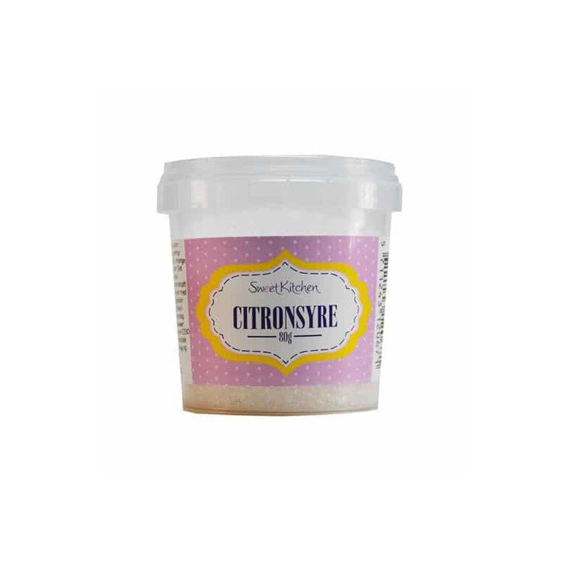 Sitronsyre (E330) - SweetKirchen - 80 g - Andre ingredienser