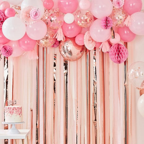 Ballongbuesett - Med dusker - Blush Ballongbuesett - Med dusker - Blush