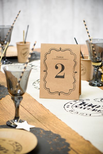 Bordnummerering - Vintage Kraft - 10 stk