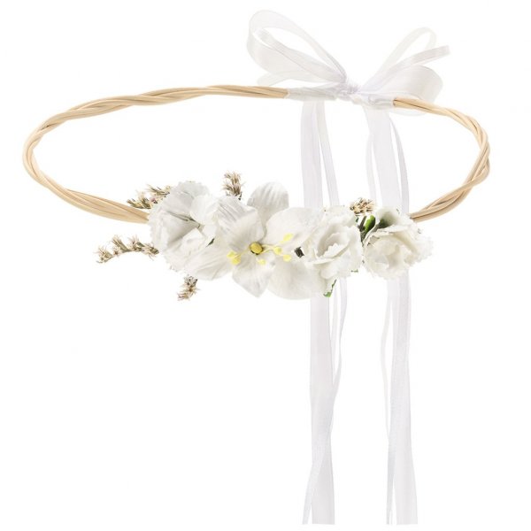 Blomsterkrans - Bohemsk - Hvit Blomsterkrans - Bohemsk - Hvit