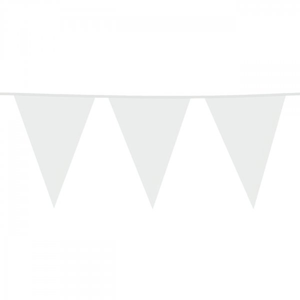 Girlander - Store vimpler - Hvit - 10 m Girlander - Store vimpler - Hvit - 10 m