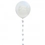 Ballong med hale - Vordende brud - Hvit - 45 cm