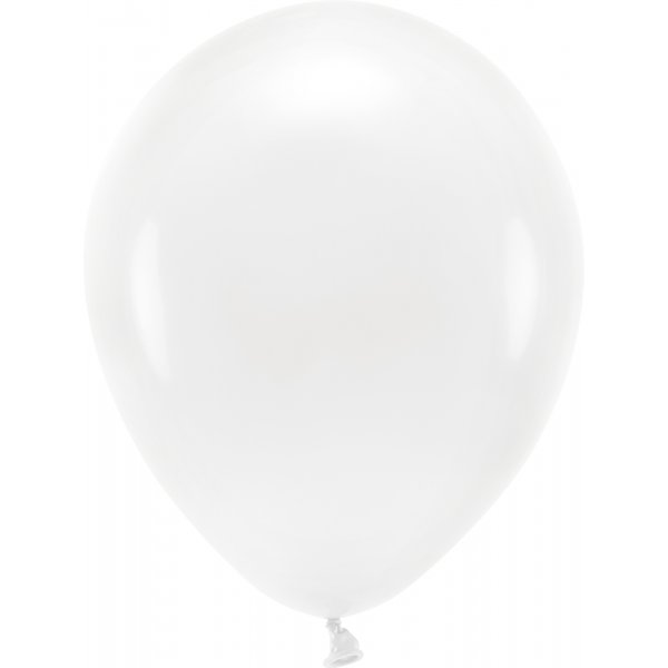 Ensfargede ballonger - Øko 30 cm - Hvite - 10-pakning Ensfargede ballonger - Øko 30 cm - Hvite - 10-pakning