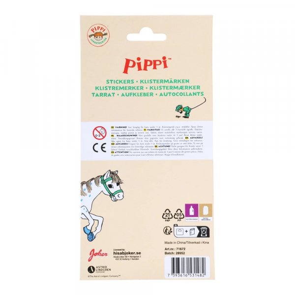 Klistremerker - Pippi Langstrømpe Klistremerker - Pippi Langstrømpe