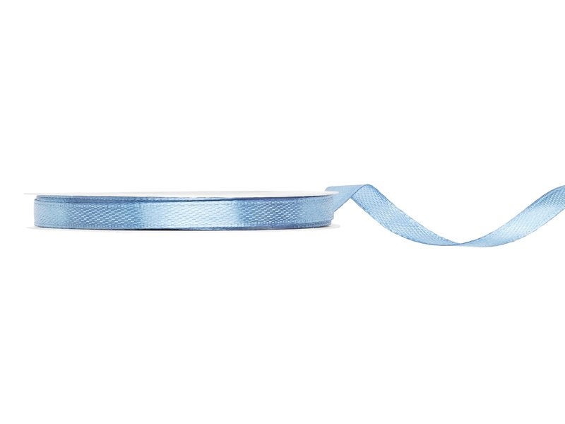 Satengbånd – Tåkeblå – (Bredde: 6 mm) – 25 meter