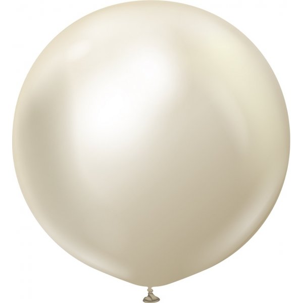 Ballonger ensfarget - Premium 60 cm - Hvit gull krom Ballonger ensfarget - Premium 60 cm - Hvit gull krom
