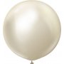 Ballonger ensfargede - Premium 60 cm - Hvit gull krom - 2-pakning