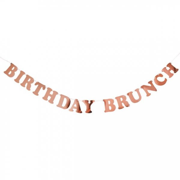 Banner - Bursdagsbrunsj - Rosegull Banner - Bursdagsbrunsj - Rosegull