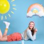 Folieballong  Rainbow/Cloud  Pastell