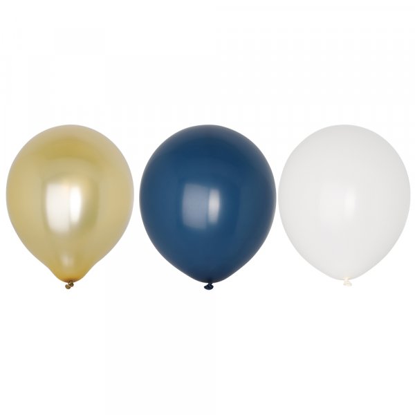 Ballonger - Mix - Gull/Bl�/Hvit - 8 stk