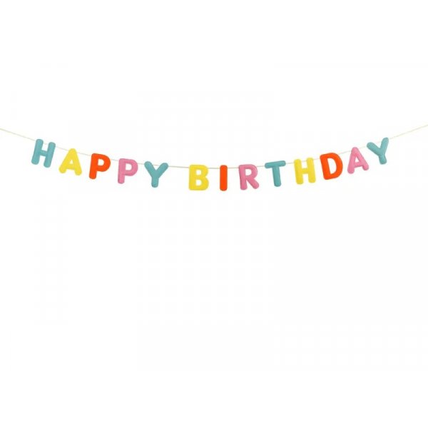 Girlander - Gratulerer med dagen - Stoff - 3 m