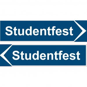 Skilt - Vei - Studentfest