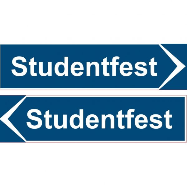 Skilt - Vei - Studentfest