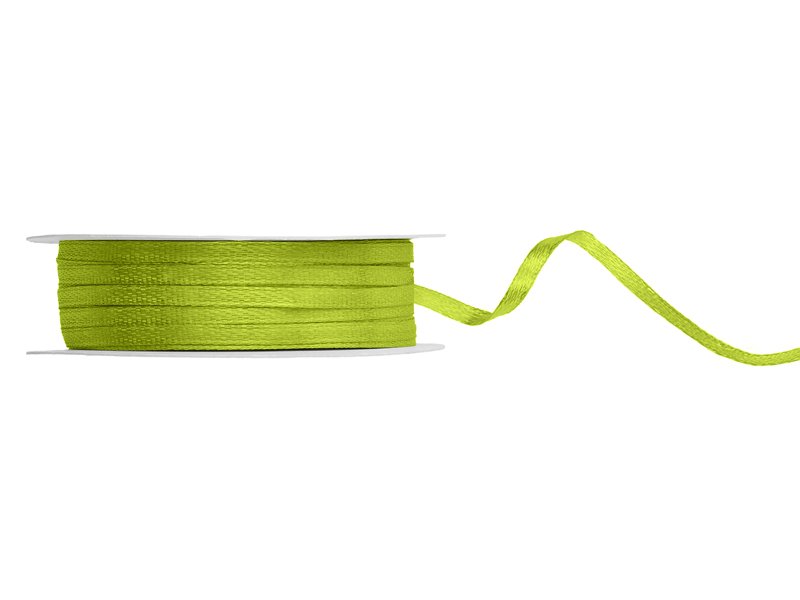 Satengbånd – Eplegrønt – (Bredde: 3 mm) – 50 meter