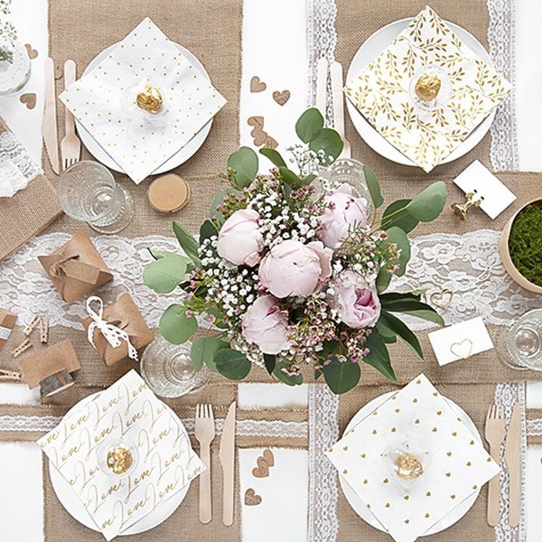 Trebestikk - Natur - 6 sett (skje, kniv, gaffel)