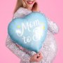 Folieballong - Blått hjerte - Vordende mamma Folieballong - Blått hjerte - Vordende mamma