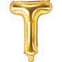 Bokstavballonger - Gull - 35 cm - Bokstav: T