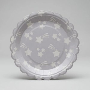 Papirtallerkener - Stjerner - 17 cm - Lavendelblå - 8-pakning Papirtallerkener - Stjerner - 17 cm - Lavendelblå - 8-pakning