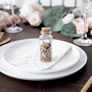 Glassflasker med kork - Mini - 12-pakning