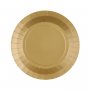 Papirtallerkener - Matt gull - 22 cm - 10-pakning Papirtallerkener - Matt gull - 22 cm - 10-pakning