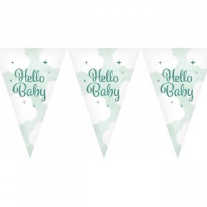 Girlander Hello Baby Mintgrønn - 10m Girlander Hello Baby Mintgrønn - 10m